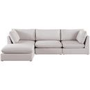  Manufacturer Color_Beige -- Meridian Mackenzie Fabric 4 pc Sectional IMAGE 7