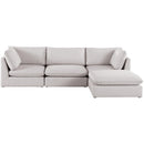  Manufacturer Color_Beige -- Meridian Mackenzie Fabric 4 pc Sectional IMAGE 8