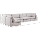  Manufacturer Color_Beige -- Meridian Mackenzie Fabric 5 pc Sectional IMAGE 14