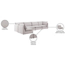  Manufacturer Color_Beige -- Meridian Mackenzie Fabric 5 pc Sectional IMAGE 15