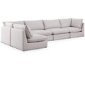  Manufacturer Color_Beige -- Meridian Mackenzie Fabric 5 pc Sectional IMAGE 1