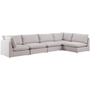  Manufacturer Color_Beige -- Meridian Mackenzie Fabric 5 pc Sectional IMAGE 2