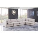  Manufacturer Color_Beige -- Meridian Mackenzie Fabric 5 pc Sectional IMAGE 4