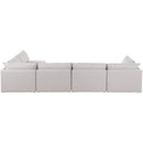  Manufacturer Color_Beige -- Meridian Mackenzie Fabric 5 pc Sectional IMAGE 5