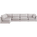  Manufacturer Color_Beige -- Meridian Mackenzie Fabric 5 pc Sectional IMAGE 7