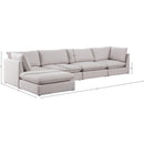 Meridian Mackenzie Beige Durable Linen Textured Modular Sectional IMAGE 14