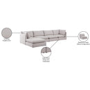  Manufacturer Color_Beige -- Meridian Mackenzie Fabric 5 pc Sectional IMAGE 15