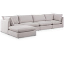  Manufacturer Color_Beige -- Meridian Mackenzie Fabric 5 pc Sectional IMAGE 1