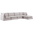  Manufacturer Color_Beige -- Meridian Mackenzie Fabric 5 pc Sectional IMAGE 2