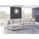  Manufacturer Color_Beige -- Meridian Mackenzie Fabric 5 pc Sectional IMAGE 3