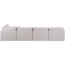  Manufacturer Color_Beige -- Meridian Mackenzie Fabric 5 pc Sectional IMAGE 5