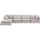  Manufacturer Color_Beige -- Meridian Mackenzie Fabric 5 pc Sectional IMAGE 7