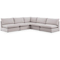  Manufacturer Color_Beige -- Meridian Mackenzie Fabric 5 pc Sectional IMAGE 1