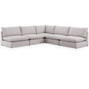  Manufacturer Color_Beige -- Meridian Mackenzie Fabric 5 pc Sectional IMAGE 1