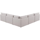  Manufacturer Color_Beige -- Meridian Mackenzie Fabric 5 pc Sectional IMAGE 3