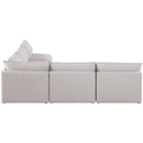  Manufacturer Color_Beige -- Meridian Mackenzie Fabric 5 pc Sectional IMAGE 4