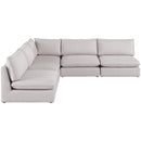  Manufacturer Color_Beige -- Meridian Mackenzie Fabric 5 pc Sectional IMAGE 5