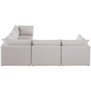  Manufacturer Color_Beige -- Meridian Mackenzie Fabric 5 pc Sectional IMAGE 5