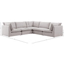  Manufacturer Color_Beige -- Meridian Mackenzie Fabric 5 pc Sectional IMAGE 9