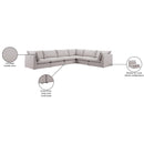  Manufacturer Color_Beige -- Meridian Mackenzie Fabric 6 pc Sectional IMAGE 10