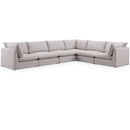  Manufacturer Color_Beige -- Meridian Mackenzie Fabric 6 pc Sectional IMAGE 1