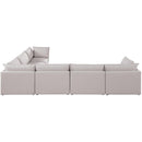  Manufacturer Color_Beige -- Meridian Mackenzie Fabric 6 pc Sectional IMAGE 3