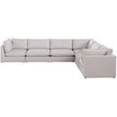  Manufacturer Color_Beige -- Meridian Mackenzie Fabric 6 pc Sectional IMAGE 4