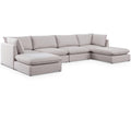  Manufacturer Color_Beige -- Meridian Mackenzie Fabric 6 pc Sectional IMAGE 1