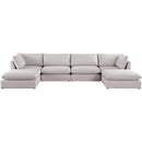  Manufacturer Color_Beige -- Meridian Mackenzie Fabric 6 pc Sectional IMAGE 4