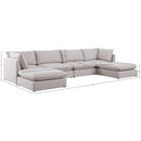  Manufacturer Color_Beige -- Meridian Mackenzie Fabric 6 pc Sectional IMAGE 9