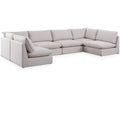  Manufacturer Color_Beige -- Meridian Mackenzie Fabric 6 pc Sectional IMAGE 1