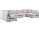  Manufacturer Color_Beige -- Meridian Mackenzie Fabric 6 pc Sectional IMAGE 1