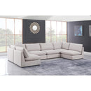  Manufacturer Color_Beige -- Meridian Mackenzie Fabric 6 pc Sectional IMAGE 2