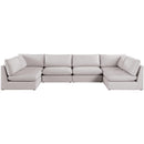  Manufacturer Color_Beige -- Meridian Mackenzie Fabric 6 pc Sectional IMAGE 4