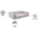  Manufacturer Color_Beige -- Meridian Mackenzie Fabric 6 pc Sectional IMAGE 10