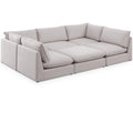  Manufacturer Color_Beige -- Meridian Mackenzie Fabric 6 pc Sectional IMAGE 1