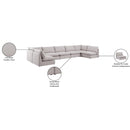  Manufacturer Color_Beige -- Meridian Mackenzie Fabric 7 pc Sectional IMAGE 10