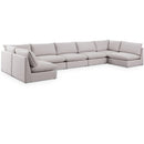  Manufacturer Color_Beige -- Meridian Mackenzie Fabric 7 pc Sectional IMAGE 1