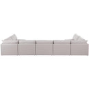  Manufacturer Color_Beige -- Meridian Mackenzie Fabric 7 pc Sectional IMAGE 3