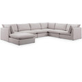  Manufacturer Color_Beige -- Meridian Mackenzie Fabric 7 pc Sectional IMAGE 1