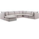  Manufacturer Color_Beige -- Meridian Mackenzie Fabric 7 pc Sectional IMAGE 1