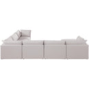  Manufacturer Color_Beige -- Meridian Mackenzie Fabric 7 pc Sectional IMAGE 3