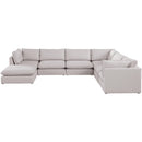  Manufacturer Color_Beige -- Meridian Mackenzie Fabric 7 pc Sectional IMAGE 4