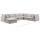  Manufacturer Color_Beige -- Meridian Mackenzie Fabric 7 pc Sectional IMAGE 9