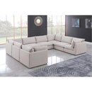  Manufacturer Color_Beige -- Meridian Mackenzie Fabric 8 pc Sectional IMAGE 2