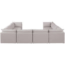  Manufacturer Color_Beige -- Meridian Mackenzie Fabric 8 pc Sectional IMAGE 3