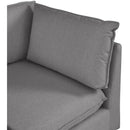  Manufacturer Color_Grey -- Mackenzie Grey Linen Textured Fabric Upholstered Modular Corner Chair IMAGE 5
