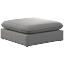 Meridian Mackenzie Fabric Ottoman 688Grey-Ott IMAGE 1
