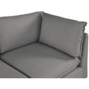  Manufacturer Color_Grey -- Mackenzie 160" Grey Linen Textured Fabric Upholstered 4 pc Modular Sofa IMAGE 7
