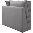  Manufacturer Color_Grey -- Mackenzie 120" Grey Linen Textured Fabric Upholstered 4 pc Modular Sectional IMAGE 11